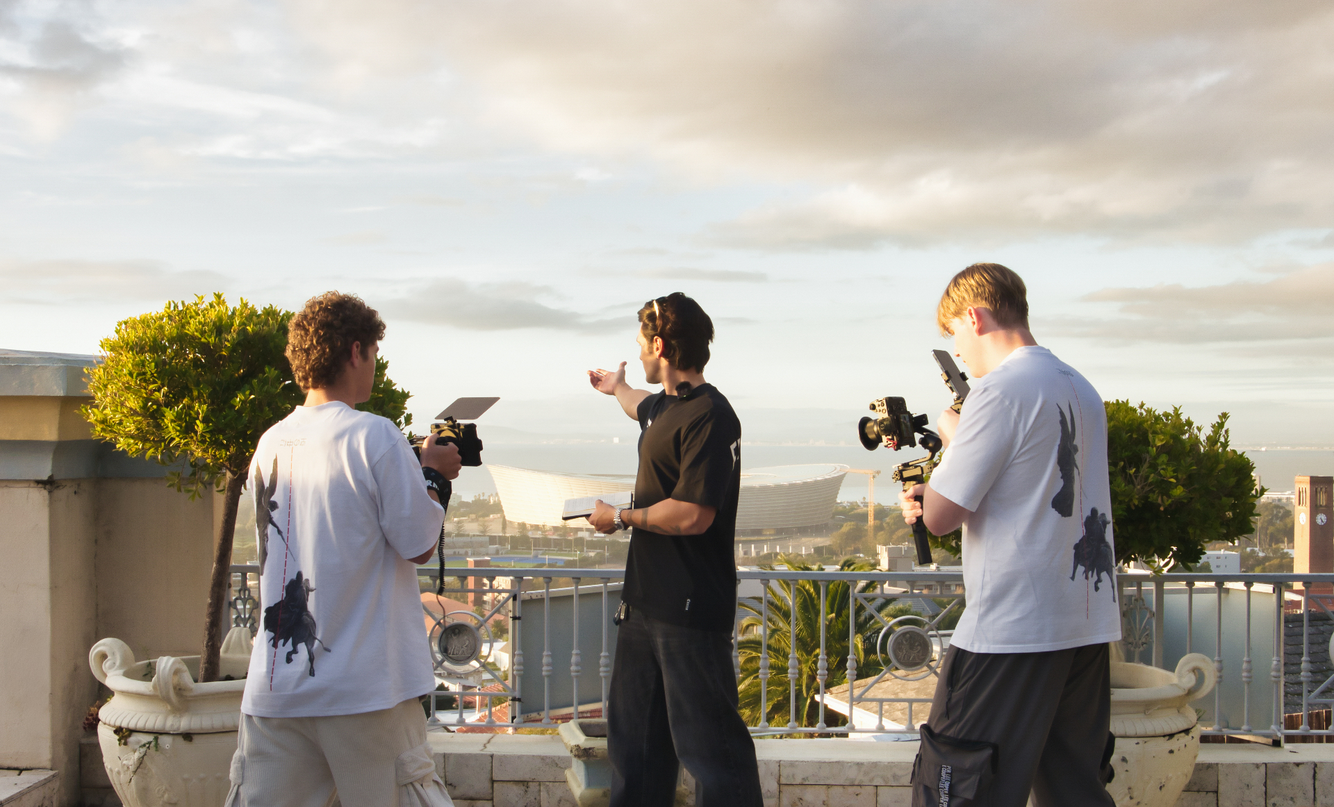 Oblivion Estates media team on location in Cape Town
